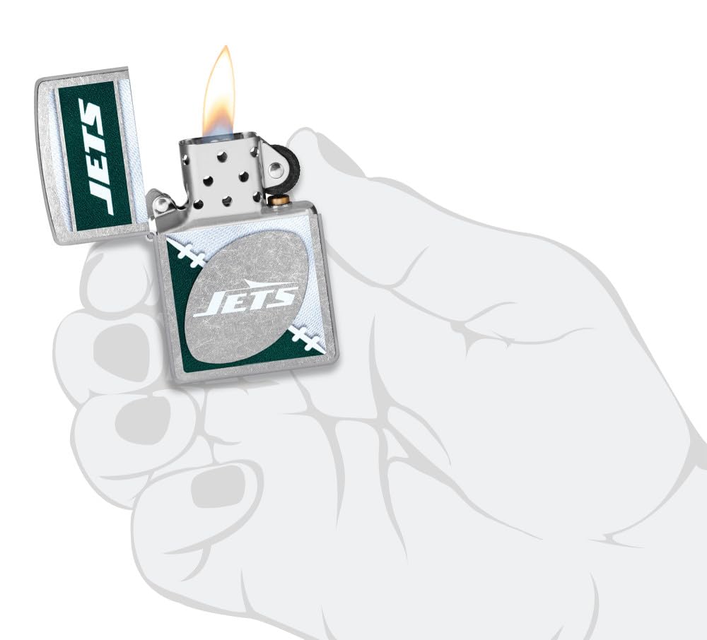 Zippo Nfl New York Jets Street Chrome Pocket Lighter