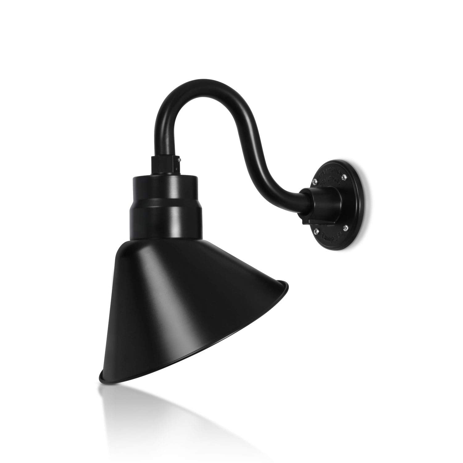 HTM LIGHTING SOLUTIONS Gooseneck Sign Light Fixture - 10in. Satin Black, Alloy Steel, UL Listed, Model SAS10-BK-SGN10-BK-9WA195