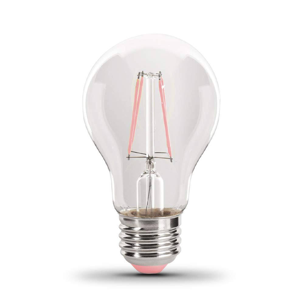 Feit Electric Pink A19 LED Bulb, 30W Equivalent, Medium E26 Base, Copper Material, 1 Pack