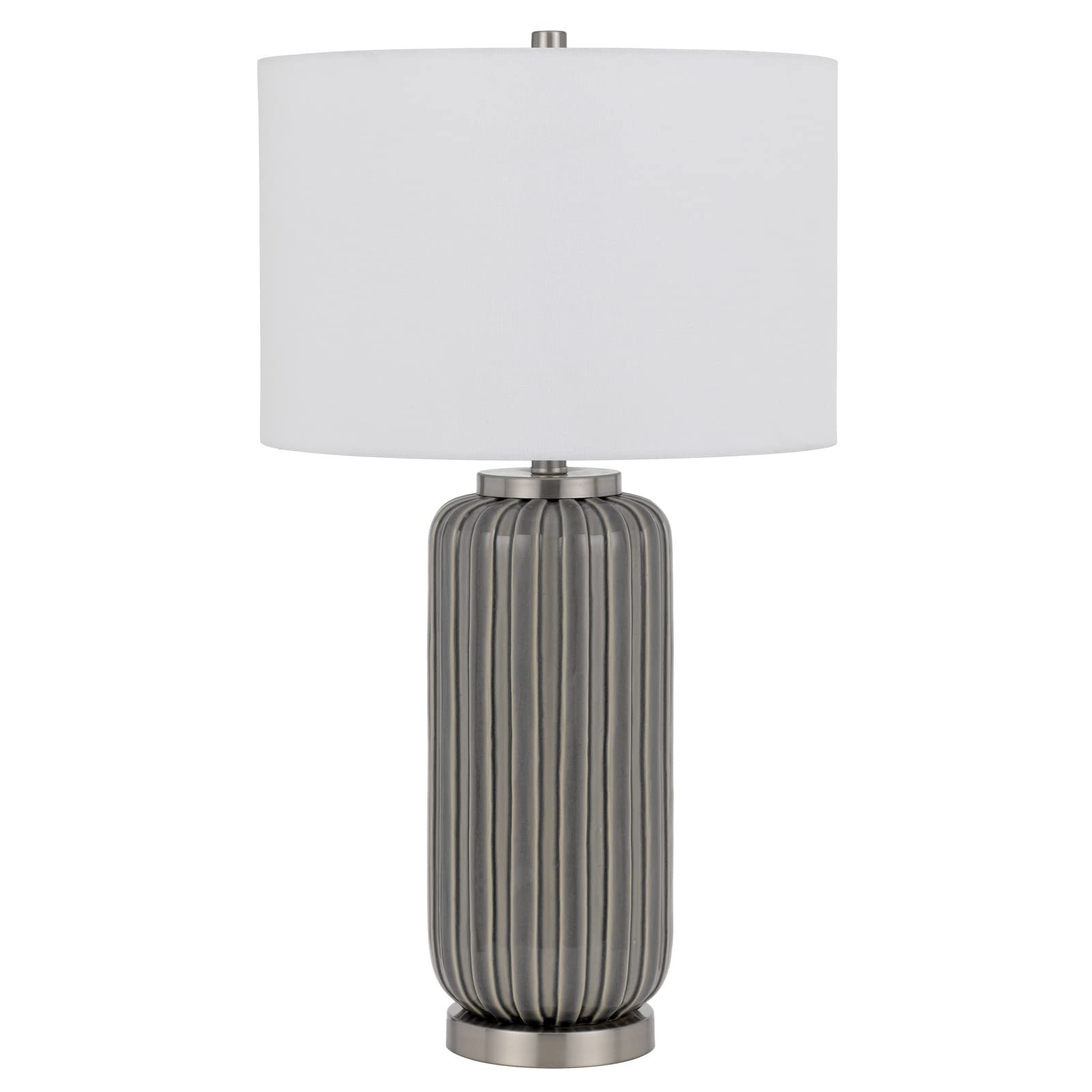 Benzara Ceramic Table Lamp with Dimmer, 29 in., Gray, Model BM272340