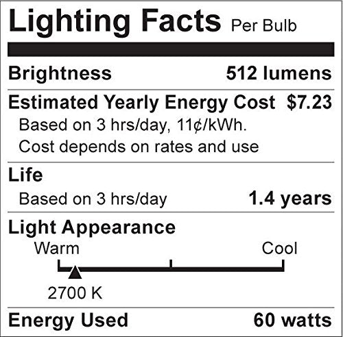 (6 Pack) Satco S3862 120-Volt 60-Watt G25 Medium Base Light Bulb, Silver Crown