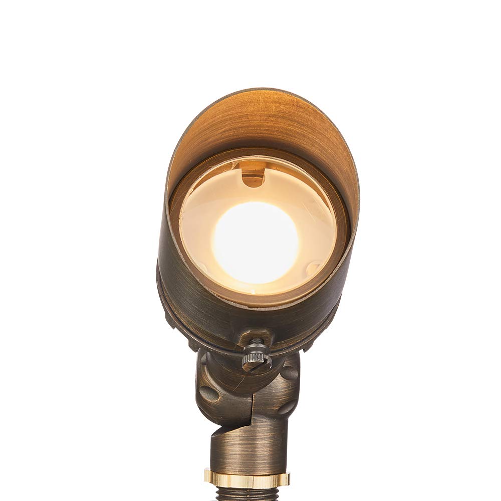 Volt G4 Infiniti 12V Cast Brass (Bronze) Led Outdoor Spotlight 350 Lumens 2700K Warm White For Low Voltage Landscape Lighting