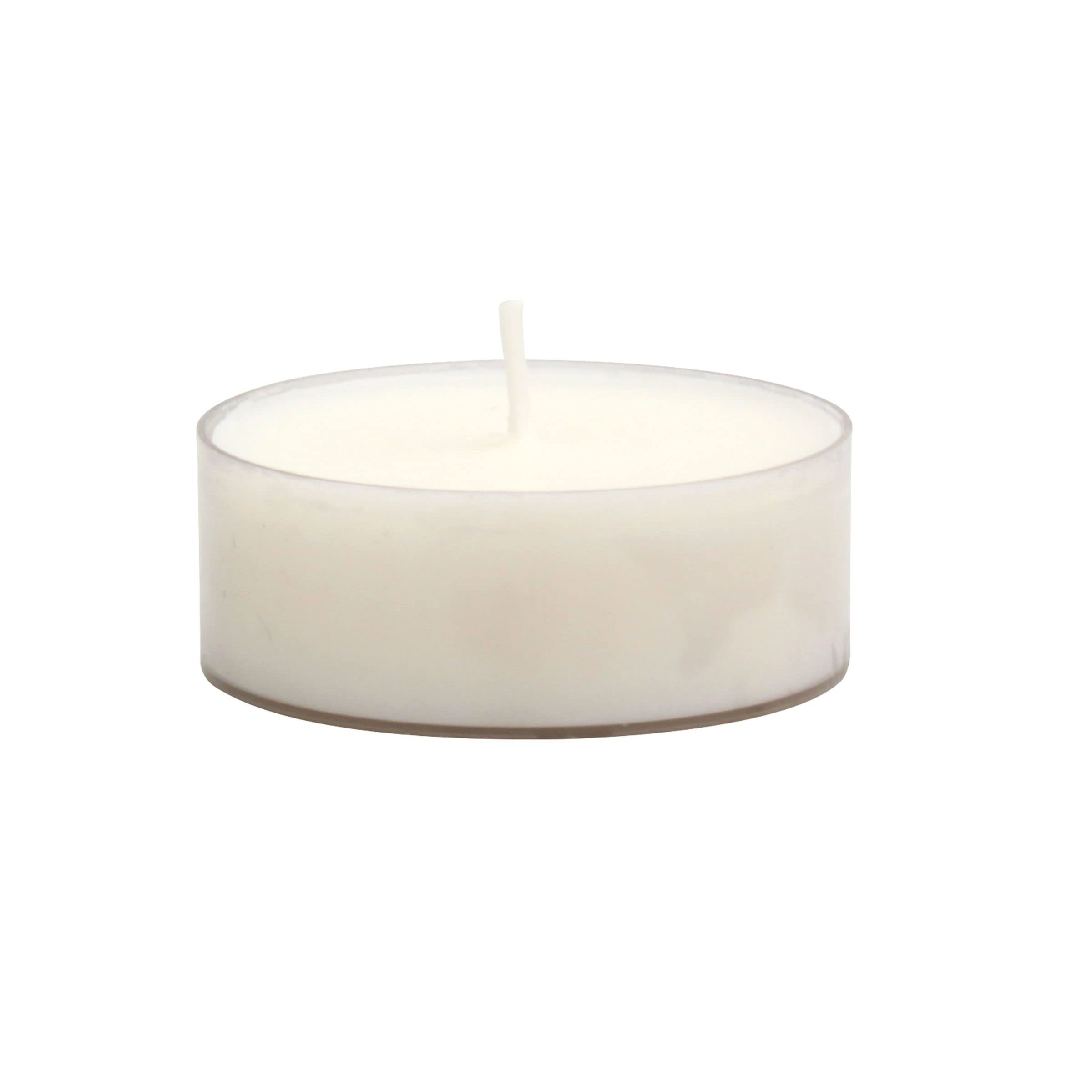 Stonebriar 20 Count Unscented Mega Oversized Clear Cup White Tea Light Candles With 9 Hour Burn Time