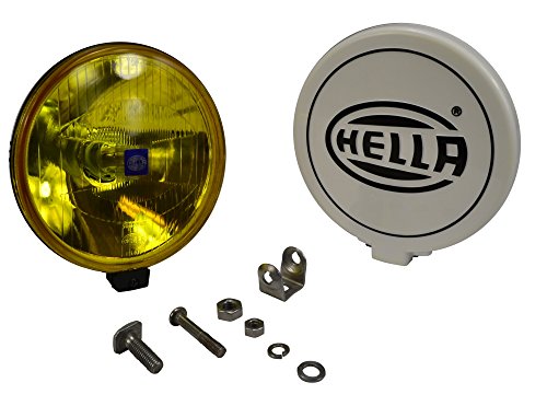 HELLA 500 Series Amber Driving Lamp, Universal Fit for ATVs, SUVs, Trucks, Model 005750512, Black, High Performance