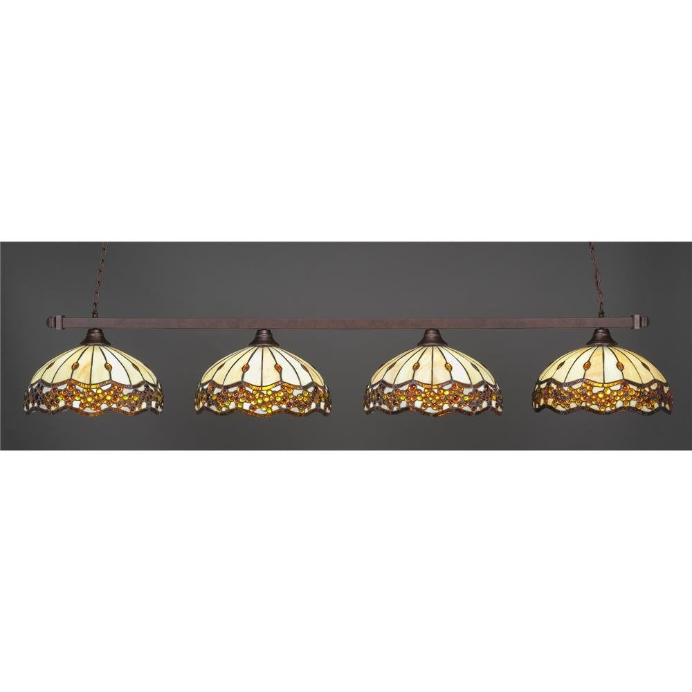 Square 4 Light Island in Bronze (804-BRZ-997)