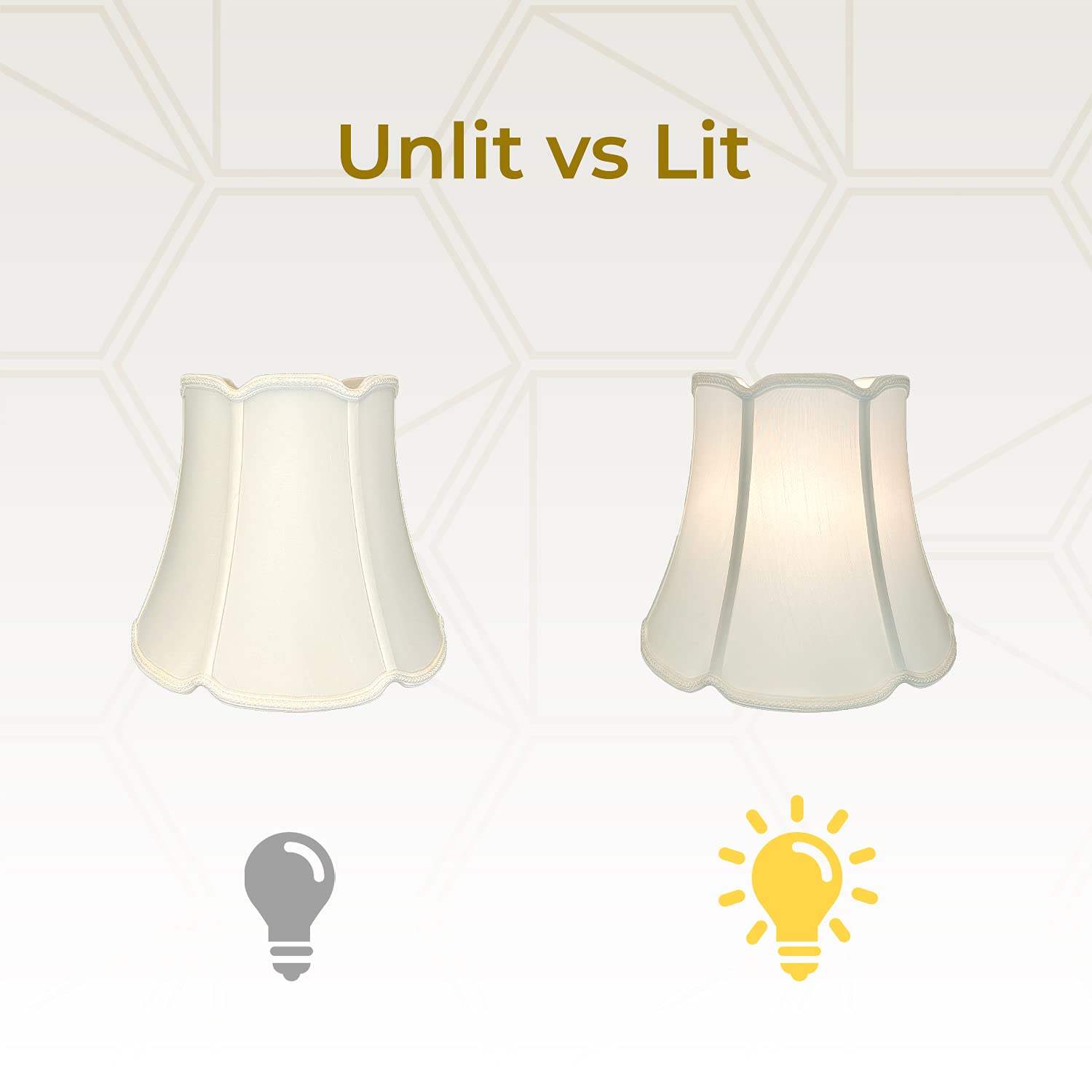 Royal Designs Tapered Drum W V-Notch Top And Bottom Designer Lamp Shade, White, 10X16X14