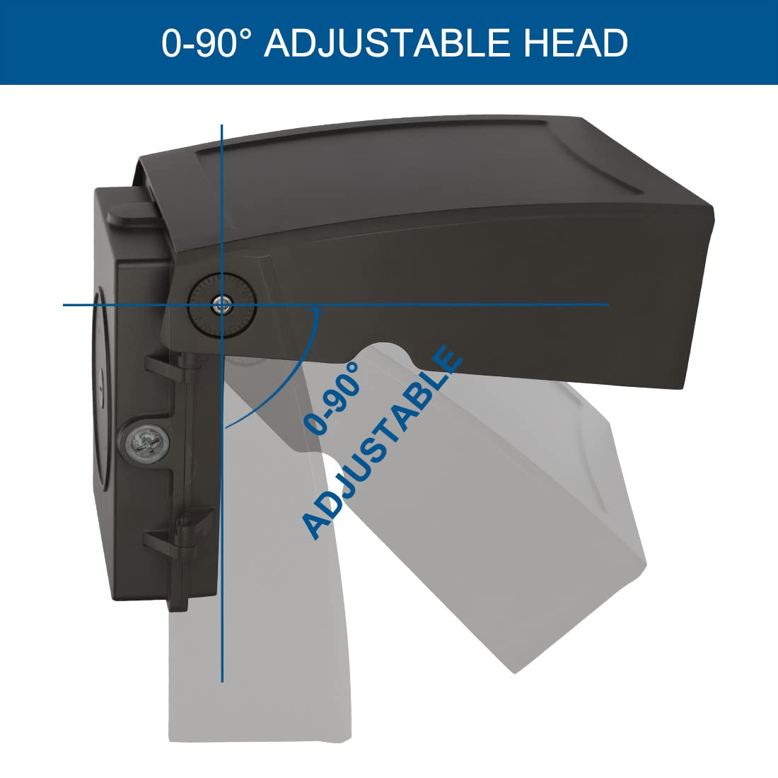 Dakason (2 Pack) 60W Led Wall Pack, Dusk-To-Dawn Photocell, Adjustable Head, Full Cut-Off Security Light, 5000K 6600Lm Replaces
