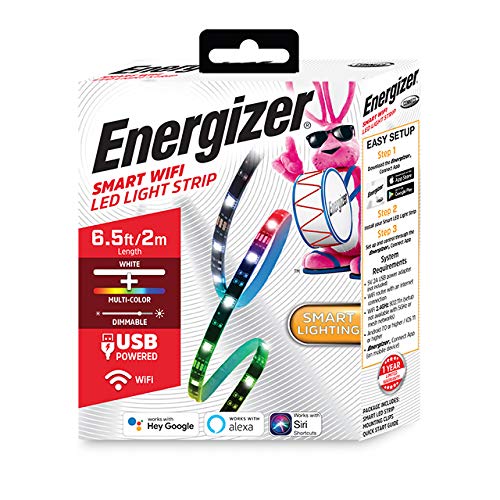 Energizer Smart Wifi Led Light Strip 6.5Ft Dimmable Multi-Color & Bright White By Xtreme Digital