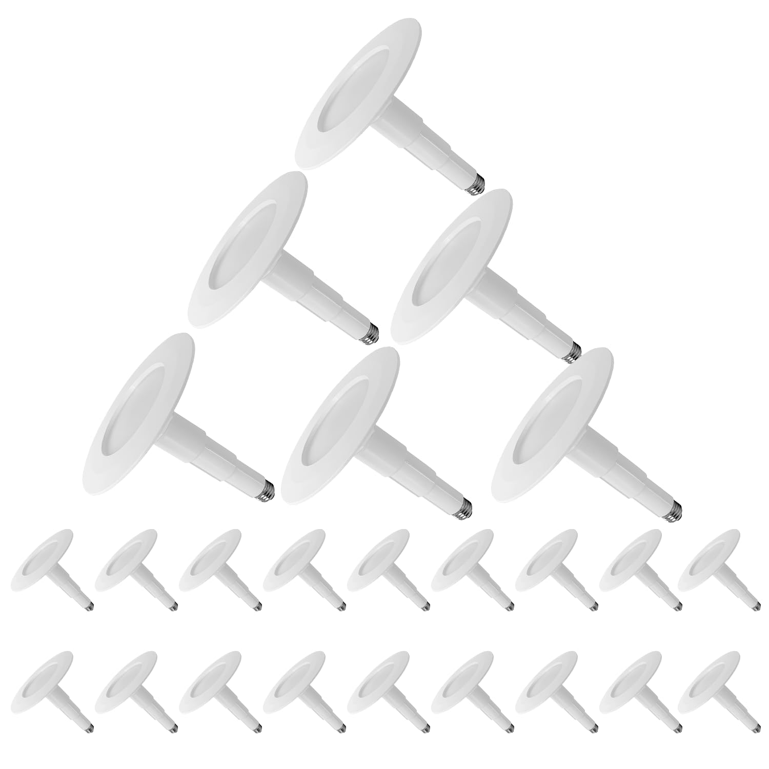 Jolux 24-Pack Retrofit LED Recessed Lights, 12W=60W, 5000K Daylight, Dimmable, ETL, 5/6in Size,