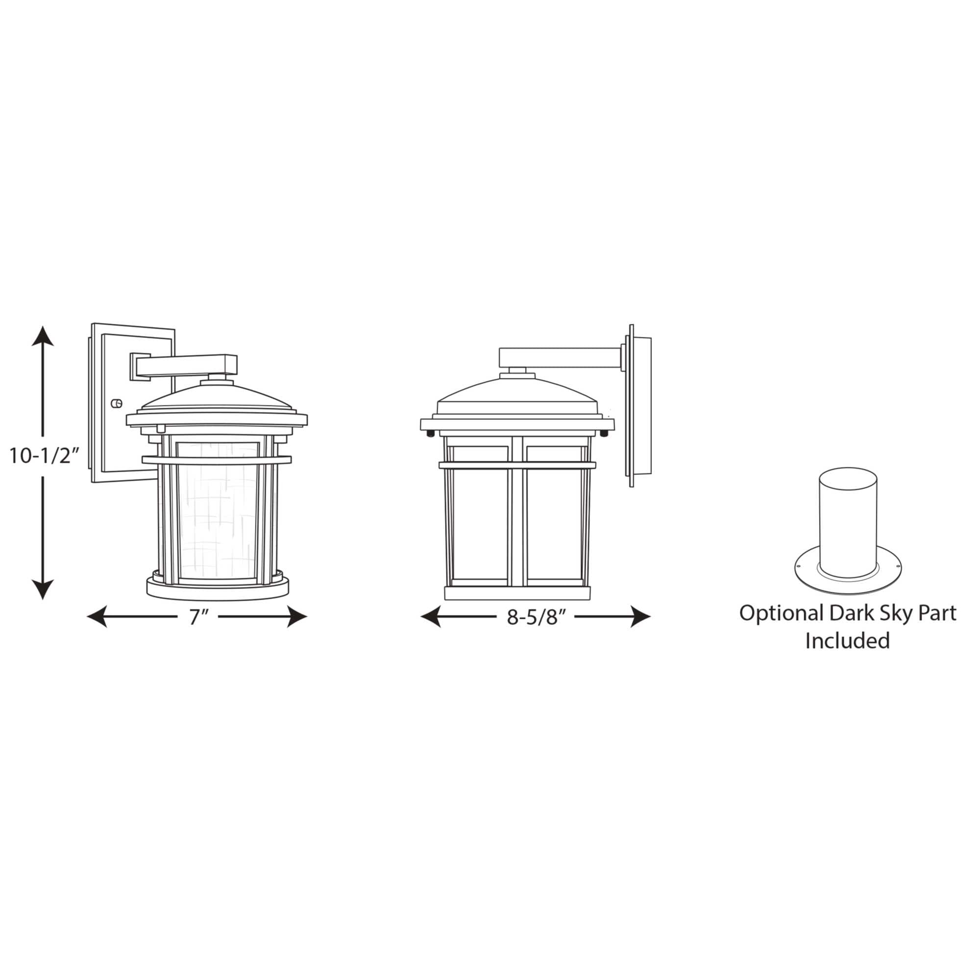 Progress Lighting 1-Light Outdoor Wall Lantern, Etched White Glass, Textured Black, Aluminum, Model P6084-31