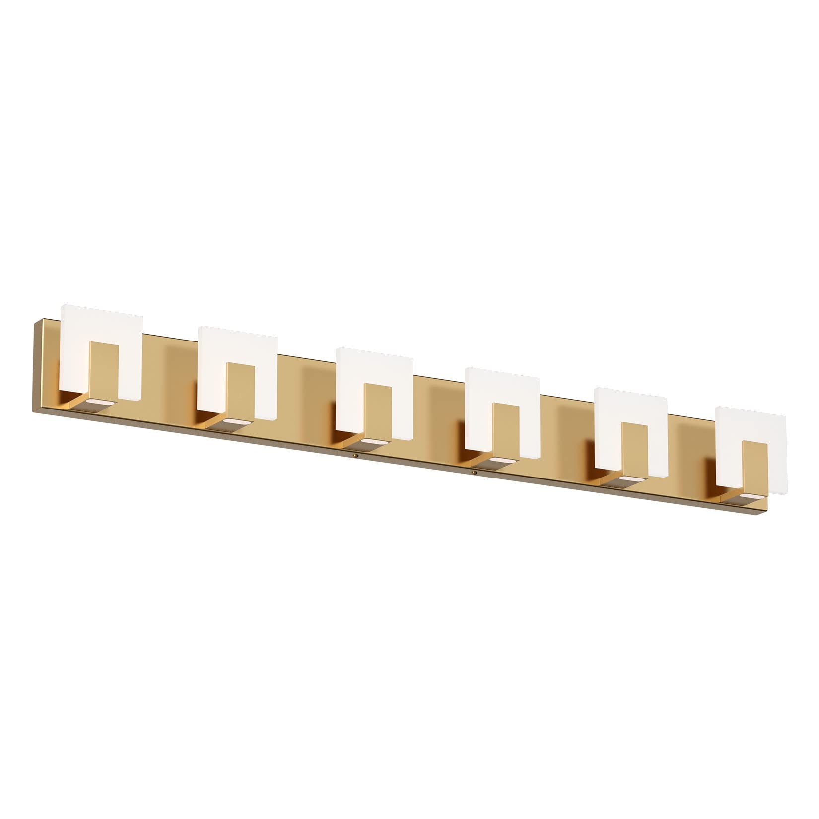 Aipsun Gold LED Vanity Light Fixtures, 6 Lights, Aluminum, Model GW-1105, Up and Down Bathroom Wall Lighting