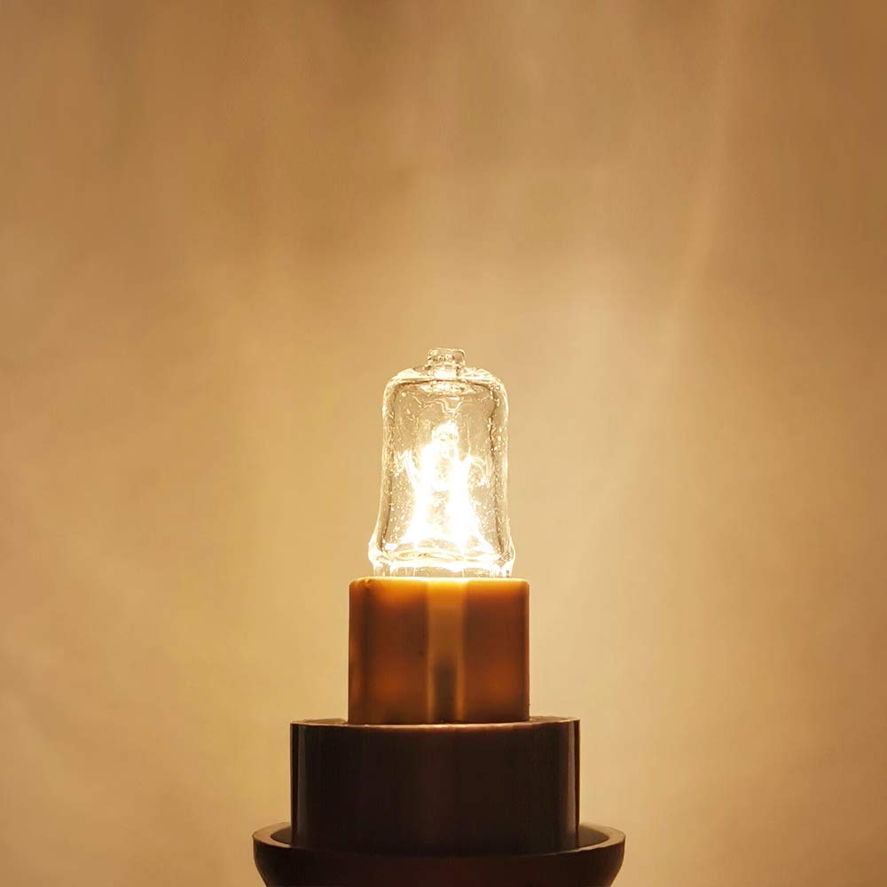 YBEK G9 Halogen Bulb 120V 25W T4 Dimmable Warm White 6 Pack Glass