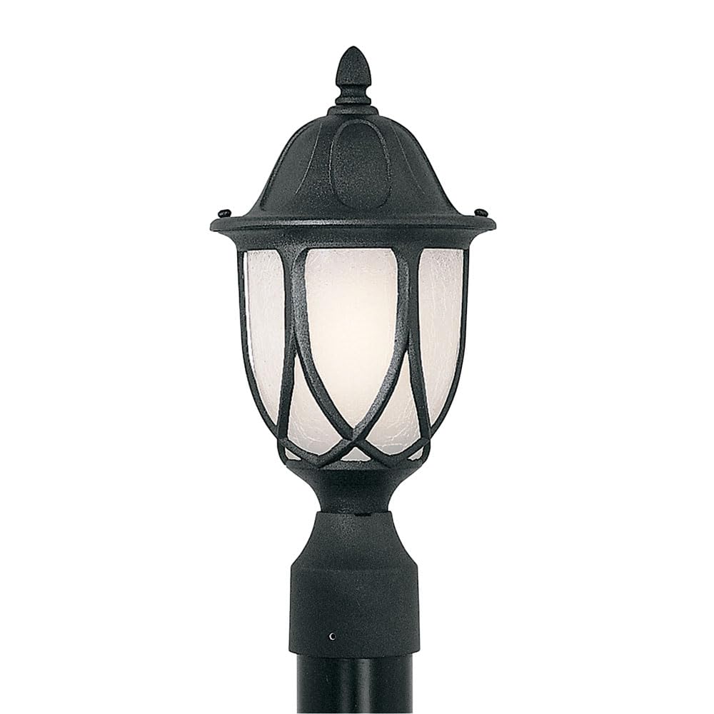 DESIGNERS FOUNTAIN Capella 1-Light Outdoor Post Lantern Light, Glass, Model 2866-AG, Autumn Gold