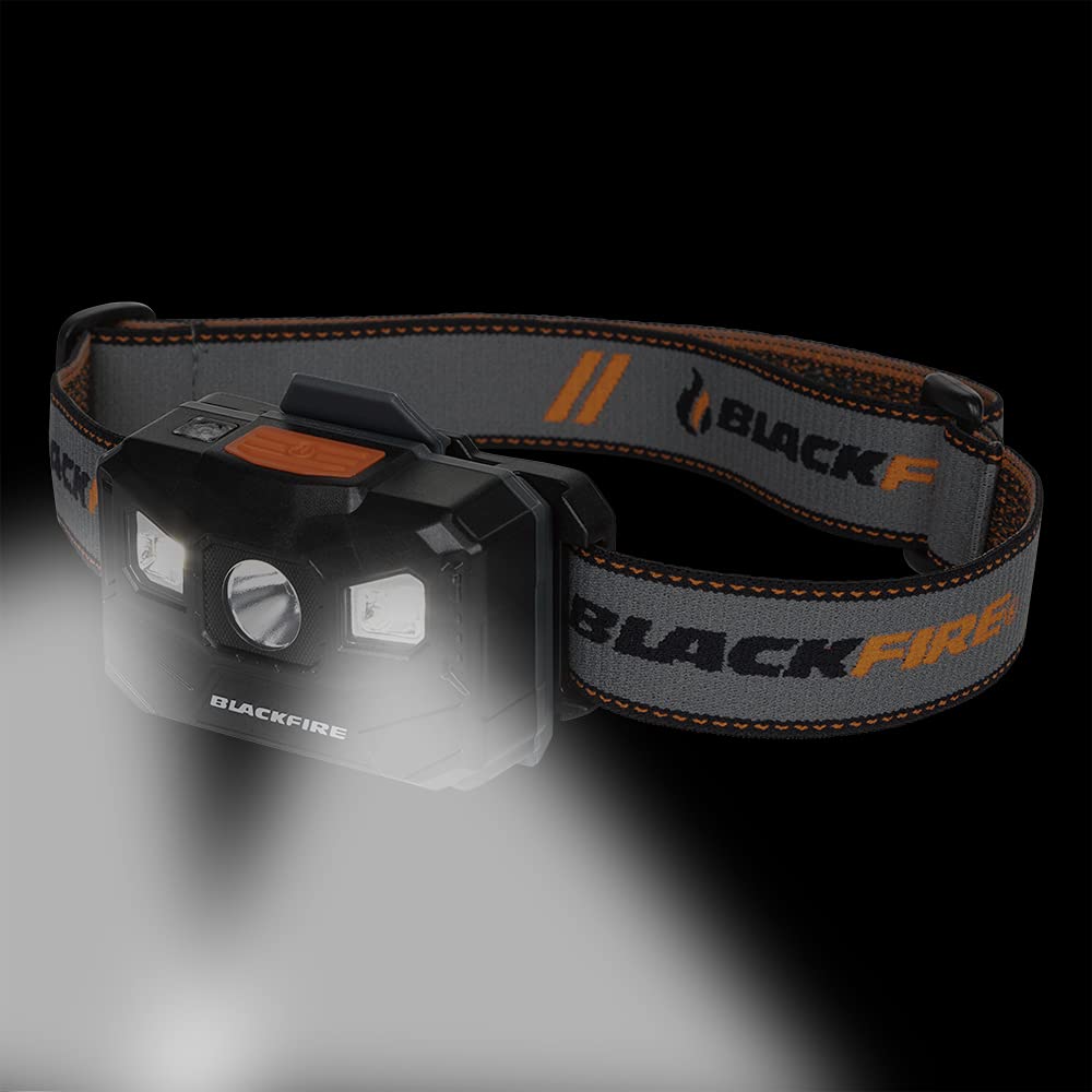 Blackfire Rechargeable LED Headlamp, BBM6048, 3 Modes, Spot & Flood Light, Black