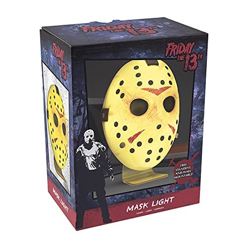 Paladone Jason Voorhees Mask Light - Collectible Horror Movie Lamp - Plastic - Yellow - Model PP8252FTT