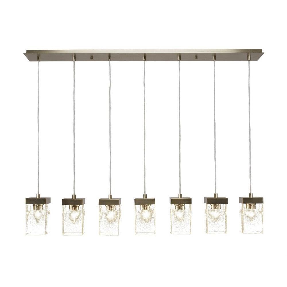 Toltec Lighting Nouvelle 7 Light Linear Pendalier In New Age Brass (3217-Nab-530)