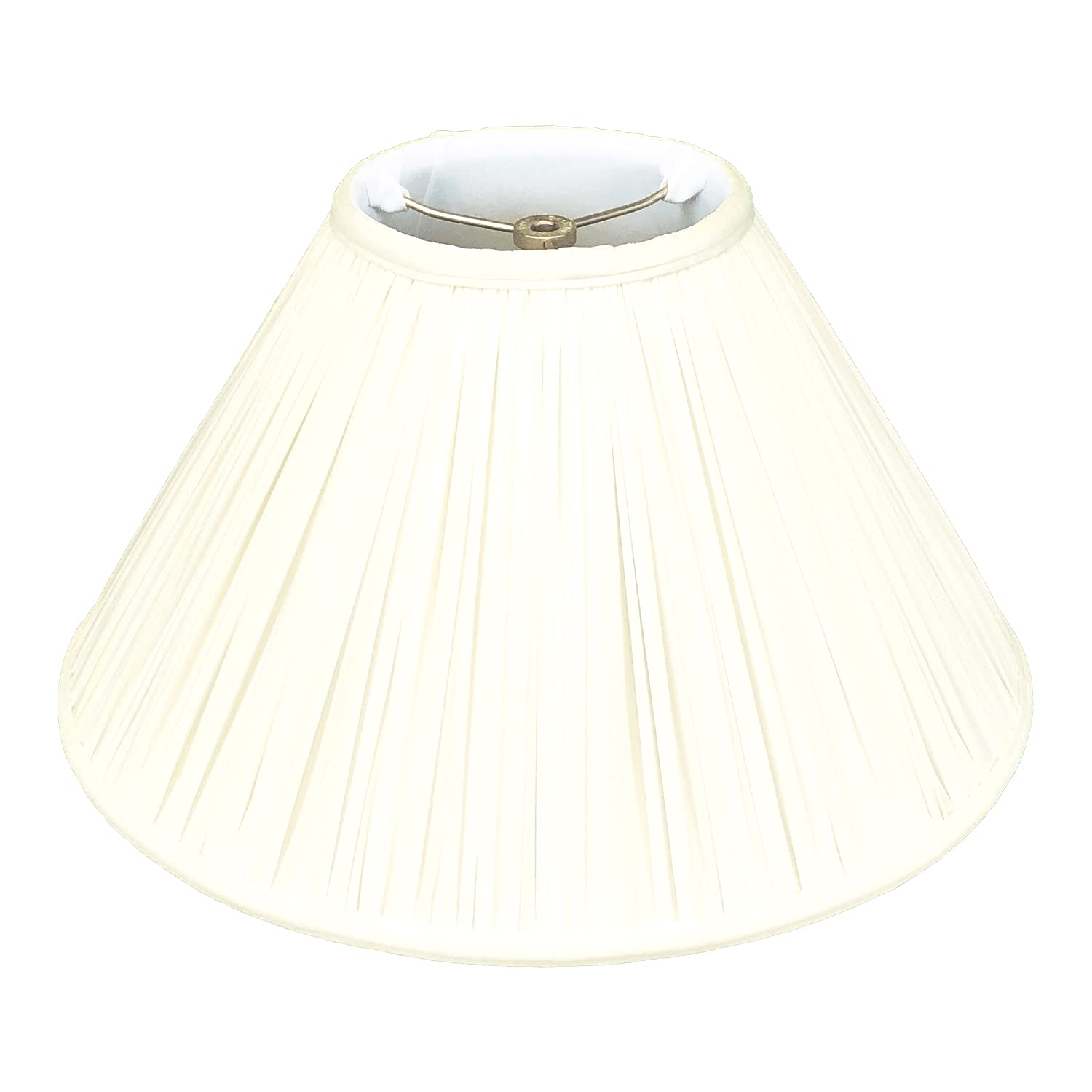 Royal Designs Coolie Empire Gather Pleat Basic Lamp Shade, Eggshell, 7 x 20 x 12.5