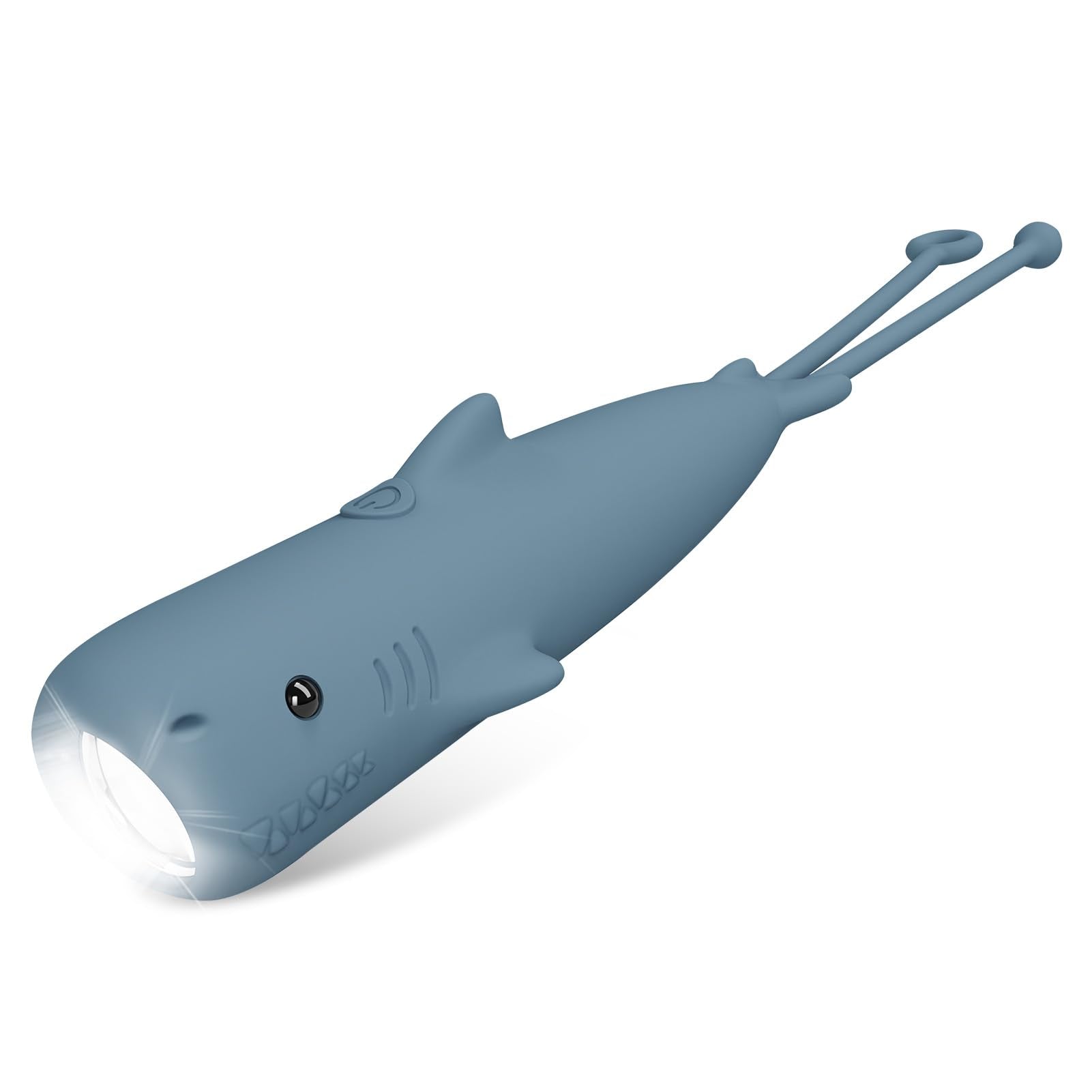 Tepreswes Kids Flashlight Rechargeable, Shark Design, Silicone, Colorful, Model C1, Ideal for Camping & Outdoor Adventures, Ages 3-12