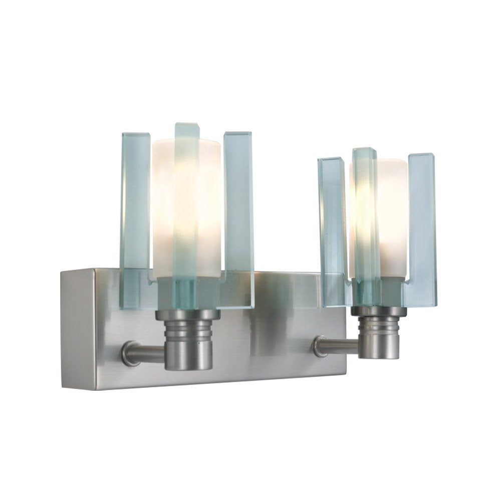 Jesco Lighting WS301-2 Akina Series 2-Light Wall Sconce, Metal, 70 Watt, White