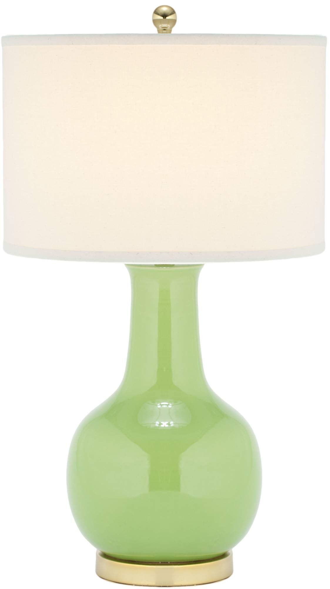 SAFAVIEH Lighting Collection Paris Modern Green Ceramic 28-inch Bedroom Living Room Home Office Desk Nightstand Table Lamp (LED 