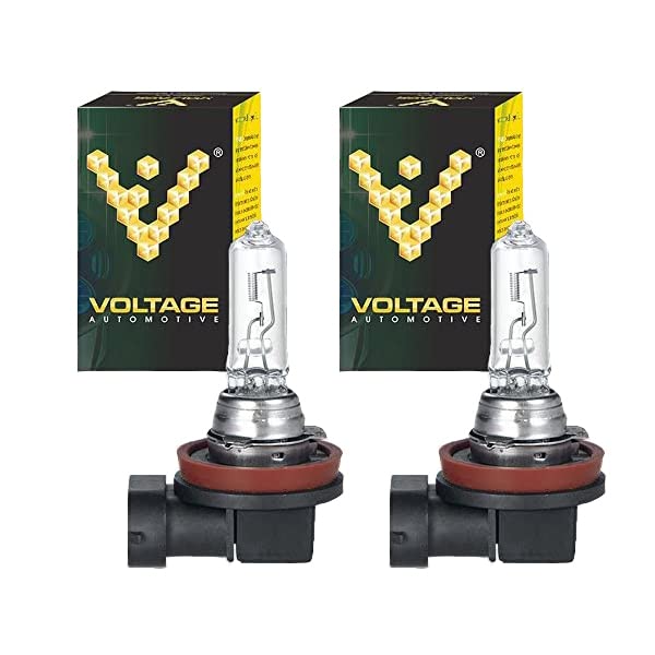 Voltage Automotive H9 Headlight Bulb Pair - Halogen High Beam Low Beam Fog Lights, OEM Replacement, Model FBA-01H912PR, Color H9
