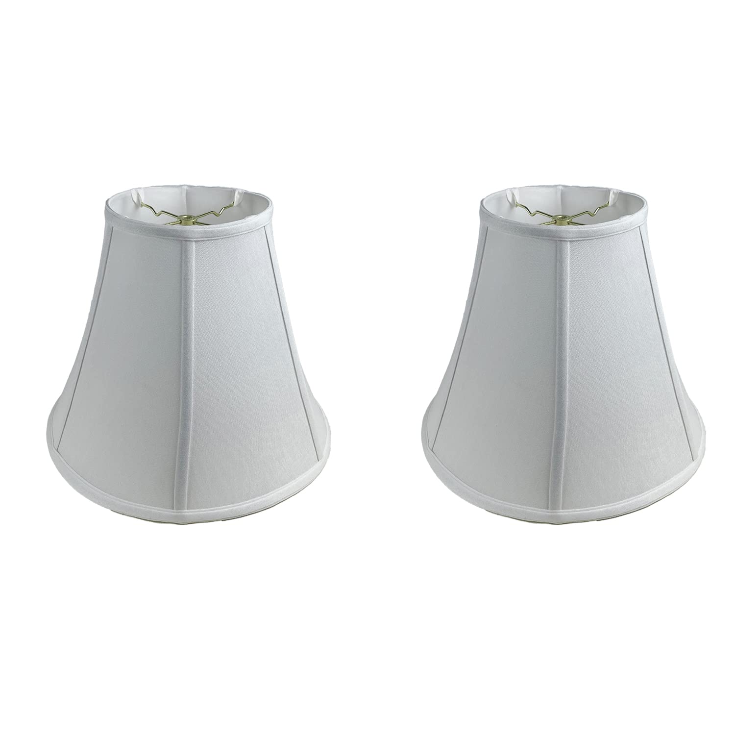 Royal Designs, Inc. True Bell Lamp Shade, Linen White, 8in x 16in x 12.625in, 2-Pack, Model BSO-704-16LNWH-2