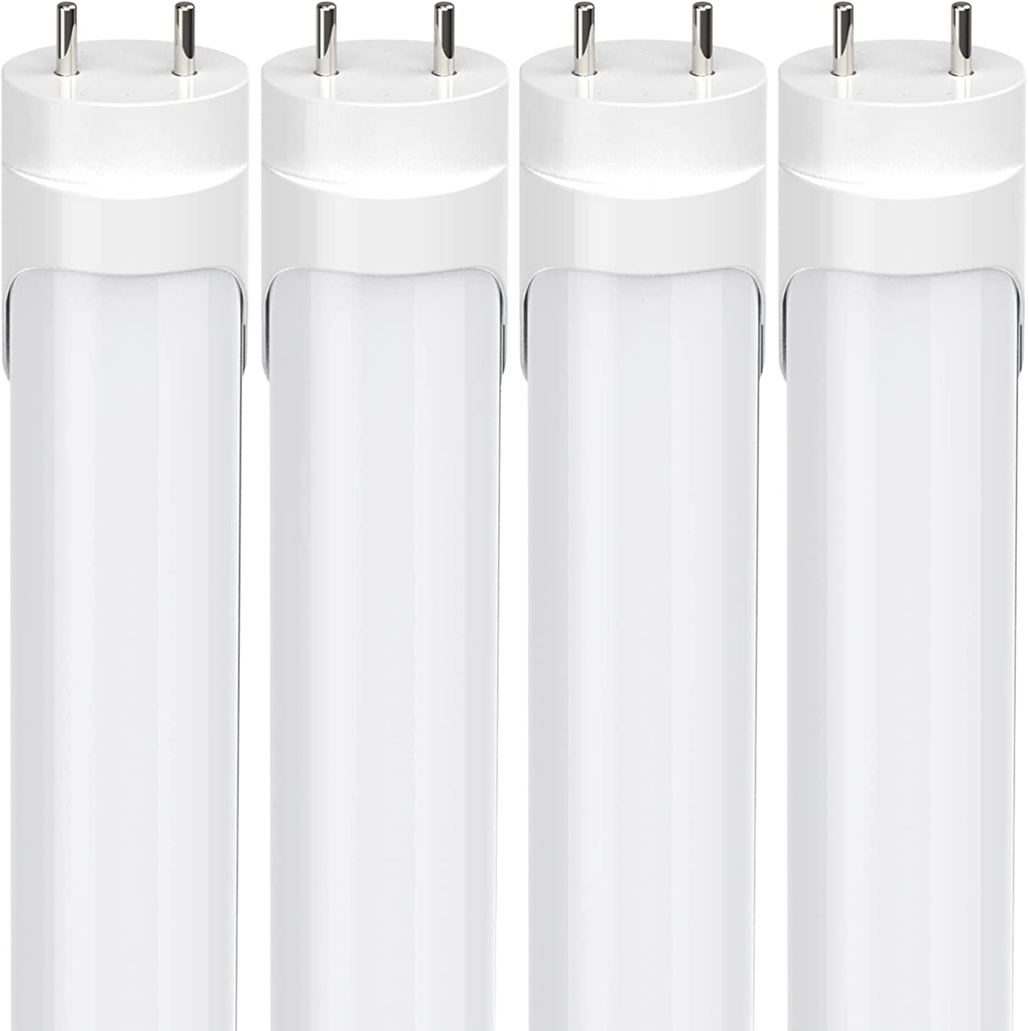 Jesled Dimmable T8 Led Type B Light Bulbs 4 Foot, 3120+Lumens, 5000K Daylight White, 24W (65W Equivalent), 4Ft Fluorescent Tube 