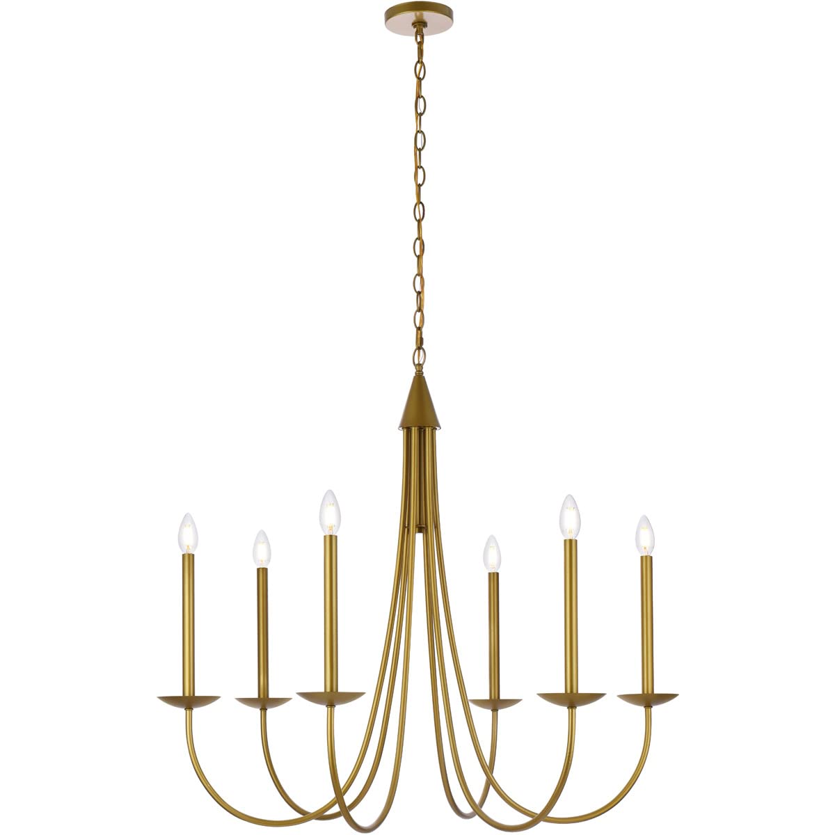 Living District Indoor Modern Home Decorative Bright Ceiling Cohen 36 inch Pendant in Brass