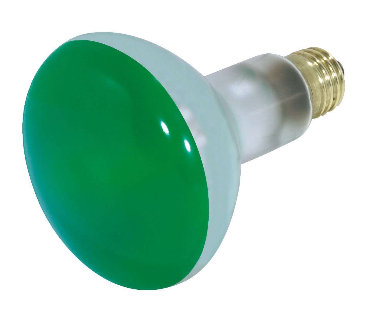 Satco BR30 Incandescent Light Bulb 75W 130V Medium Base Glass Green S3227
