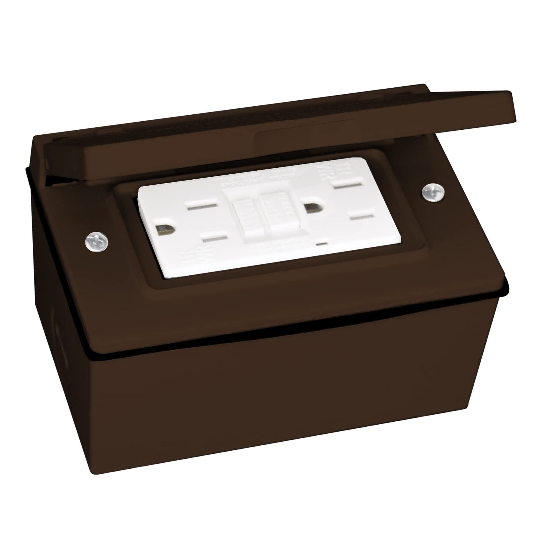 Sigma Electric Bronze 14249BR 1-Gang Horizontal GFCI Weatherproof Cover, Plastic, No Color