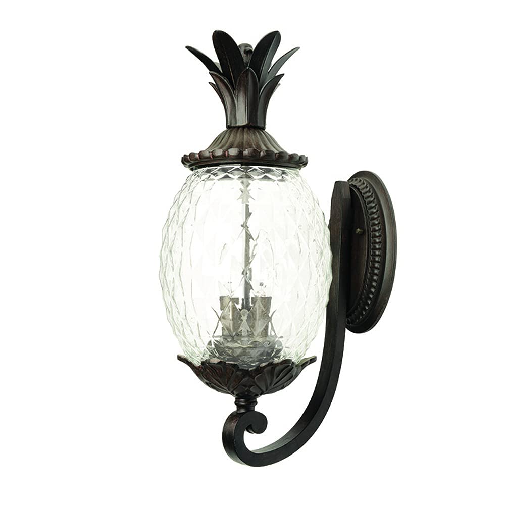 Acclaim Lighting | 7511BC | Lanai Collection | Large Outdoor Wall Mounted Pineapple Dimmable Lantern | Durable Anti-Rust Cast Al