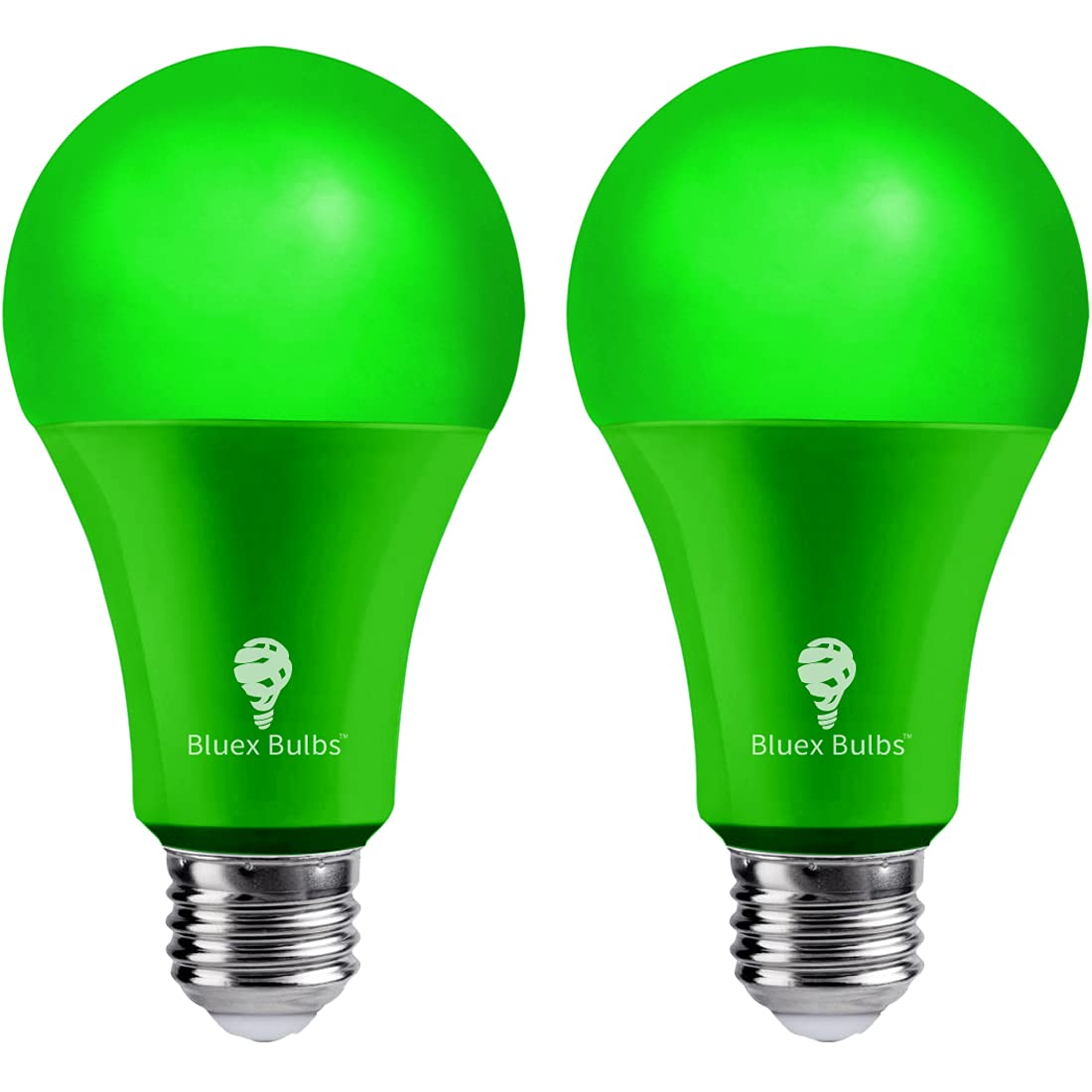 Bluex Bulbs 2 Pack LED A21 Green Light Bulbs 15W E26 Base for Home, Party, Holiday Decoration