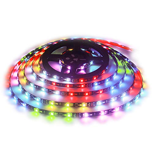 Alitove Ws2811 12V Addressable Rgb Led Strip Light 16.4Ft 150 Leds Dream Color Programmable Digital Led Flexible Pixel Lights Wa