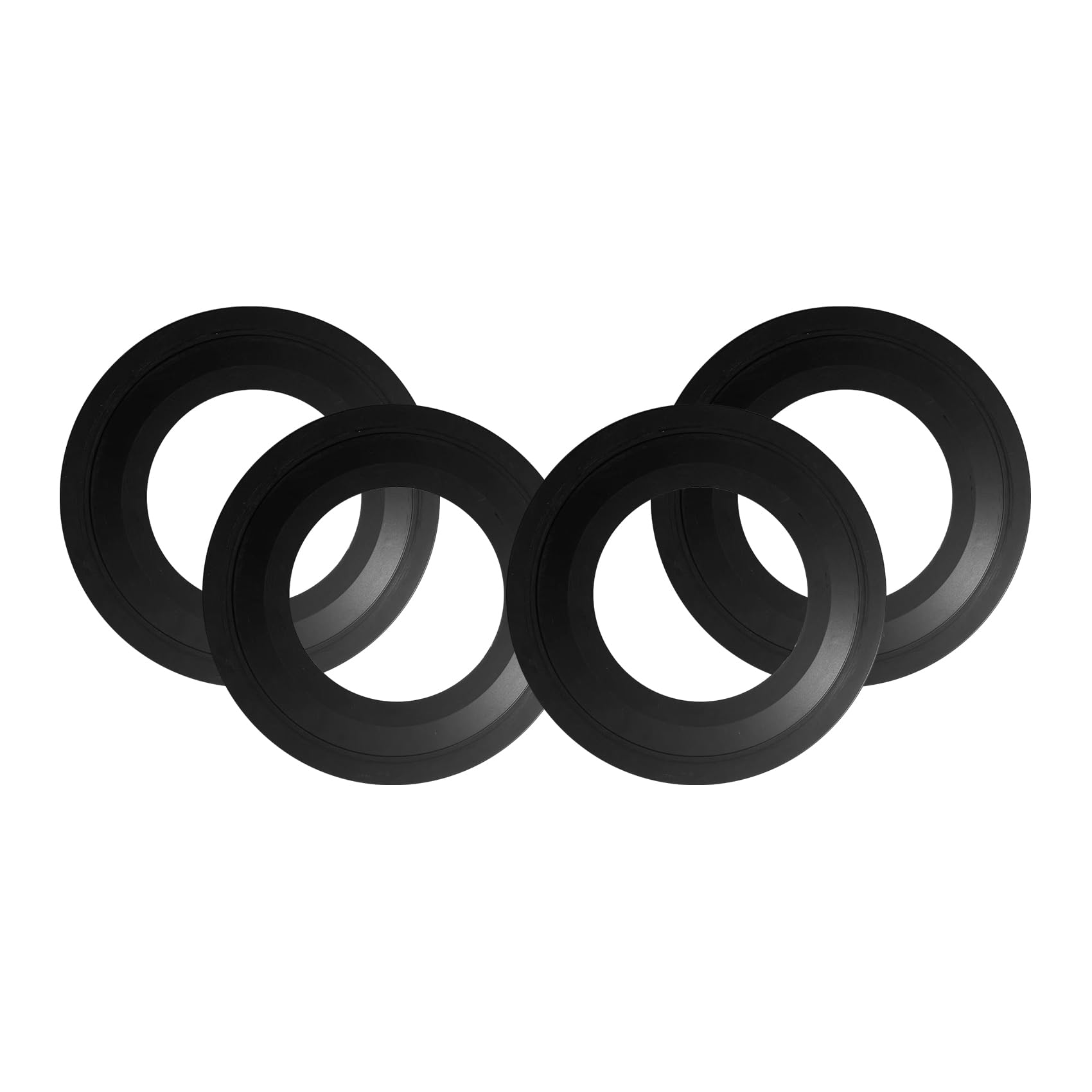 Soliseed 5/6 Inch Goof Ring For Recessed Lighting Black Can Light Goof Trim Ring,Outer Diameter 8.62 Inches, Inner Diameter 4.76 Inches,Thickness 0.35 Inches, Durable Plastic Design, 4 Pack