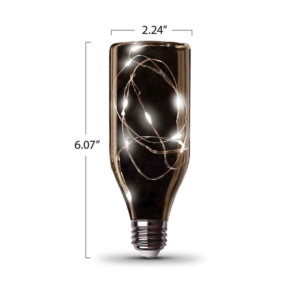 Feit Electric LED Light Bulb, 1.5W Decorative Fairy Bottle, 6.07inH x 2.24inD, 2700K Soft White, Model FY/BOT/S
