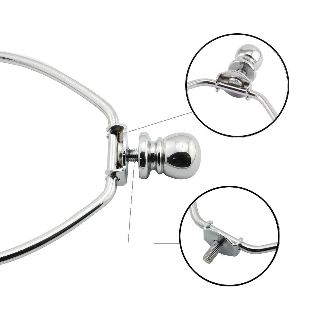 Dzs Elec 10-Inch Silver Iron Lamp Shade Harp Holder - Diy Lighting Accessory For Table/Floor Lamps (Model Harp-10In-1S)