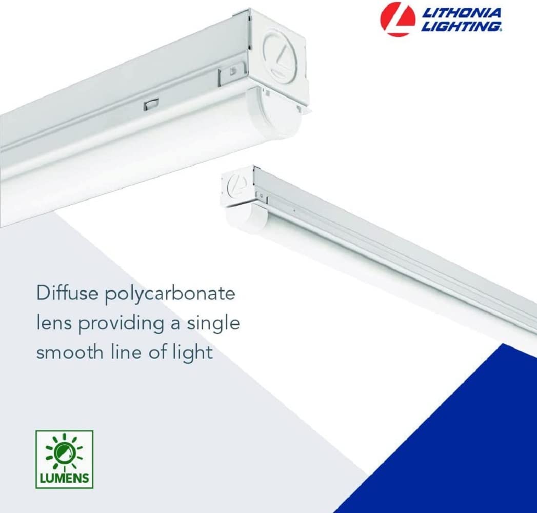 Lithonia Lighting LED Strip 2-Light 8-Foot Aluminum MNSL L96 40K 80CRI PLT98
