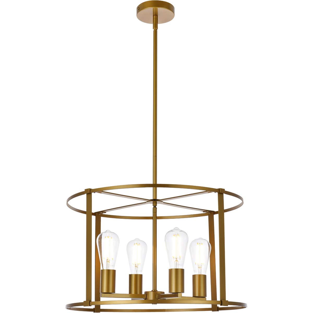 Living District Indoor Modern Home Decorative Bright Ceiling Agnys 4 Lights Pendant in Brass