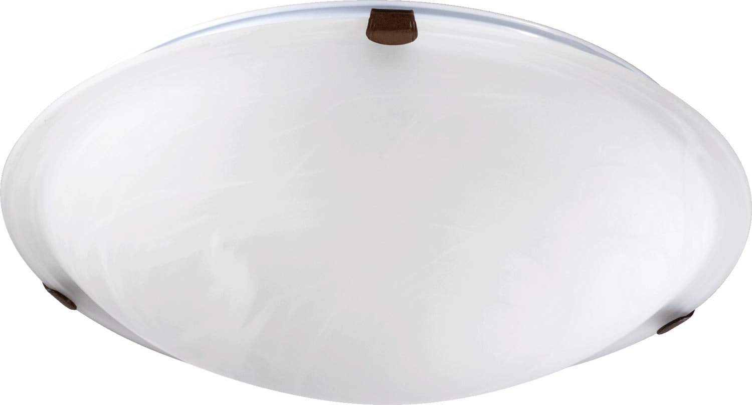 Quorum International Transitional Three Light Ceiling Mount In Bronze/Dark Finish