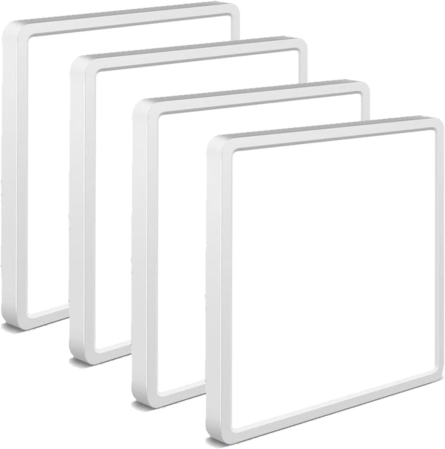 4Pack 12Inch Square White 3200Lm Led Flush Mount Ceiling Light,28W White 6000K Slim Surface Mount Ceiling Light Fixture For Kitc