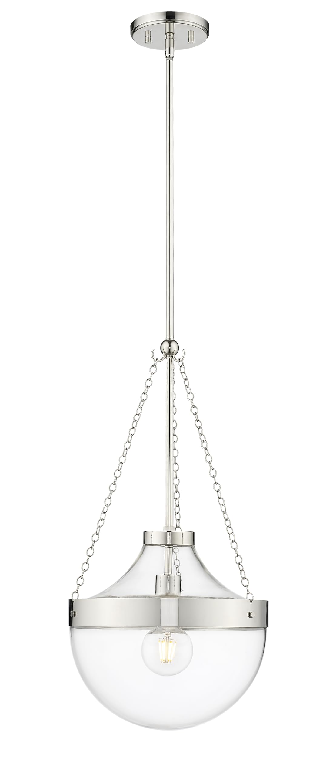 ML Lighting 20101-MG Clarra 1-Light Pendant Light in Modern Gold Finish