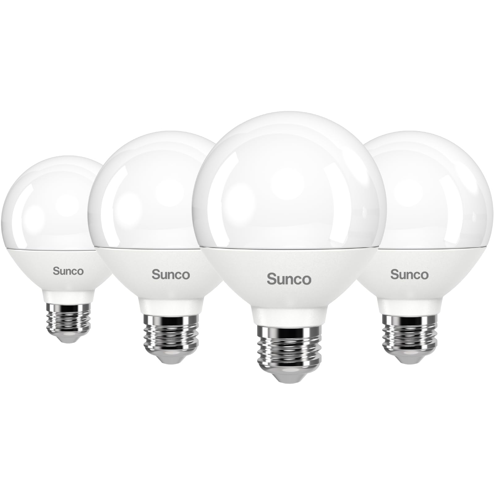 Sunco 4 Pack Vanity Globe Light Bulbs G25 Led For Bathroom Mirror, High Output 1000 Lm, 100W Equivalent 11W, 3000K Warm White, D