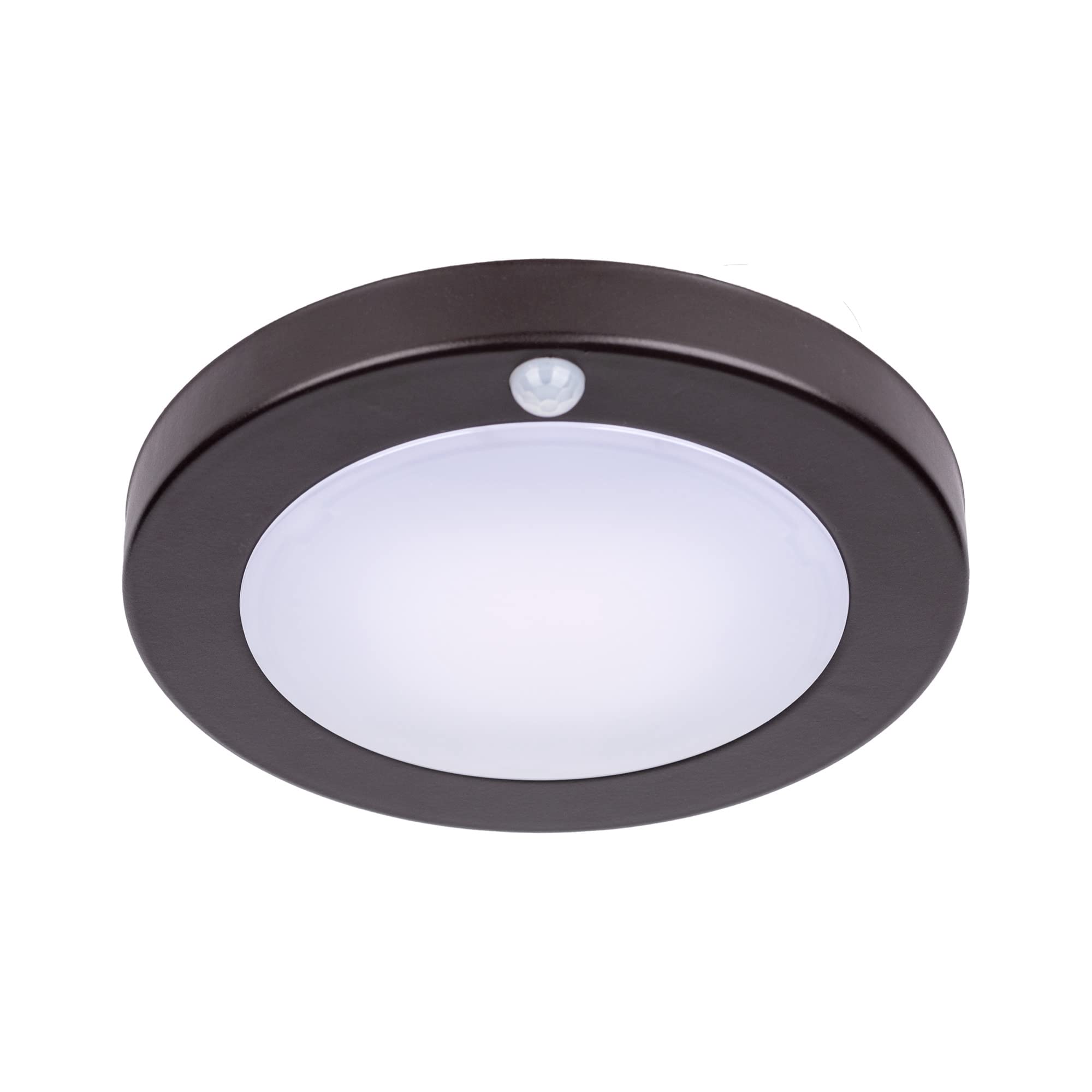 LIT-PaTH LED Flush Mount Ceiling Light with Motion Sensor, 10.5W, 700 Lumen, 6.2 Inch, Bronze Finish, 3000K, 1