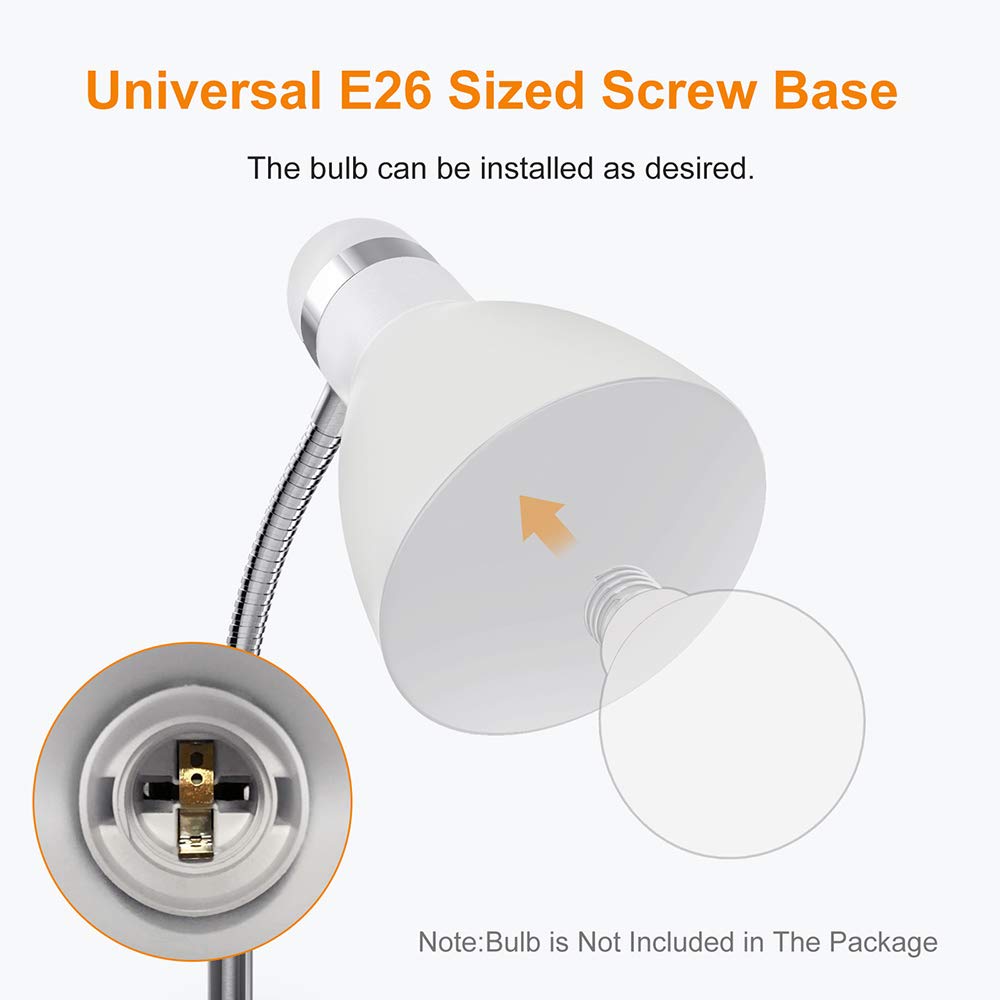 LEPOWER Adjustable Metal Floor Lamp, E26 Torchiere Light, White, Model UF2012 for Living Room, Bedroom, Office