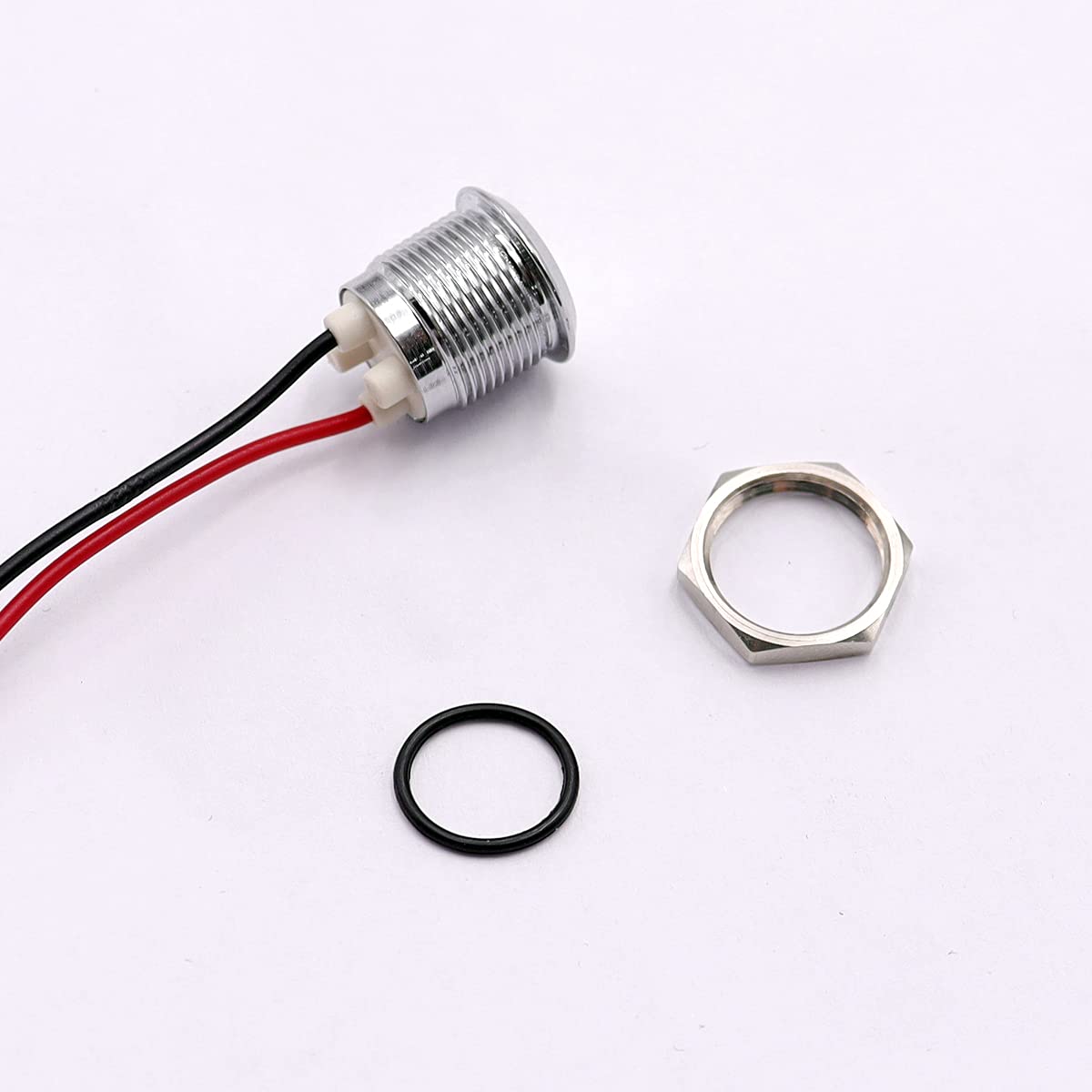 Taiss Led Indicator Pilot Dash Light (Battery/Alternator Warning) Red, 1/2''(12Mm)12V Led Metal Signal Indicator Light.F-009-Dc-
