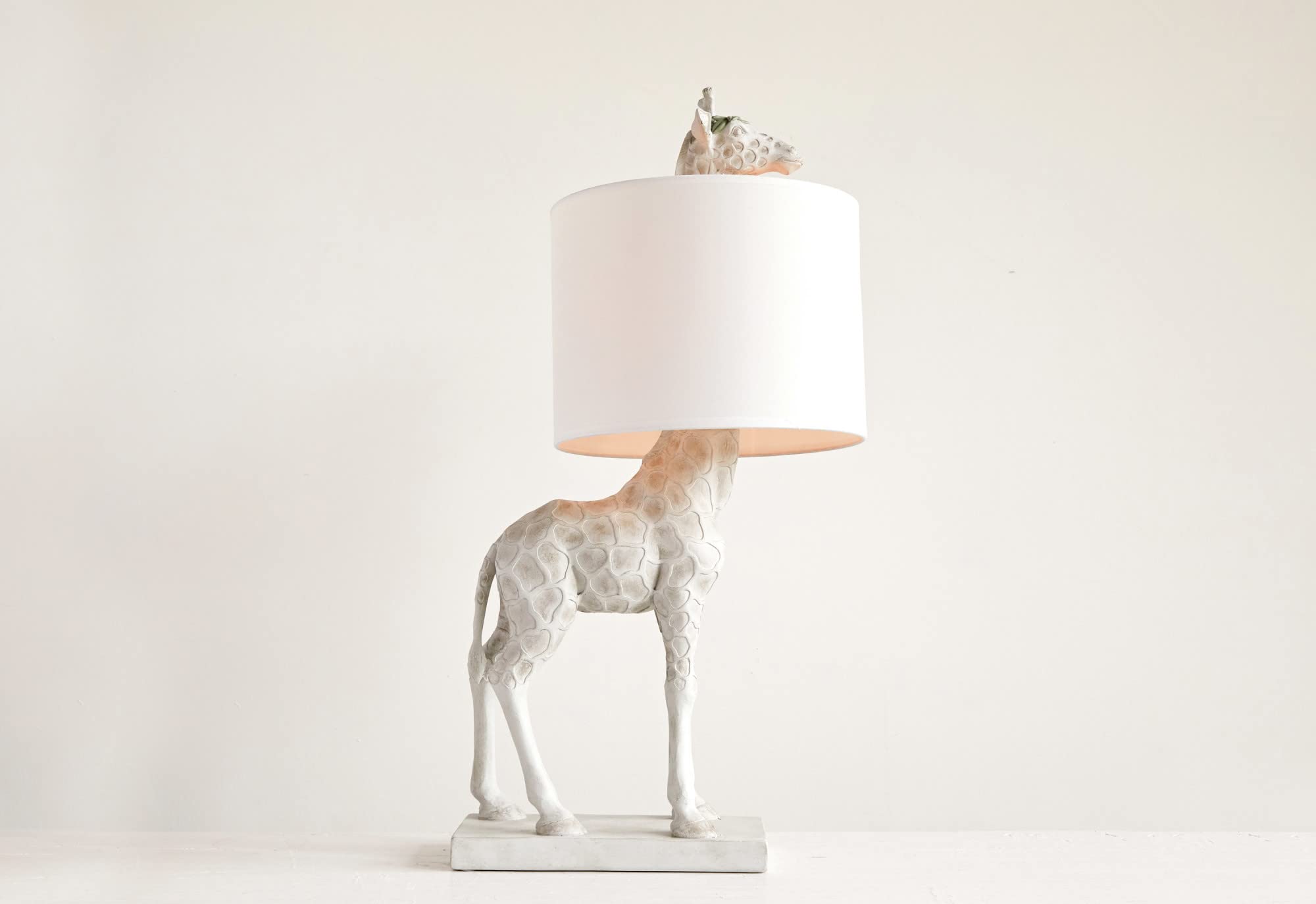 Creative Co-Op White Resin Giraffe Lamp