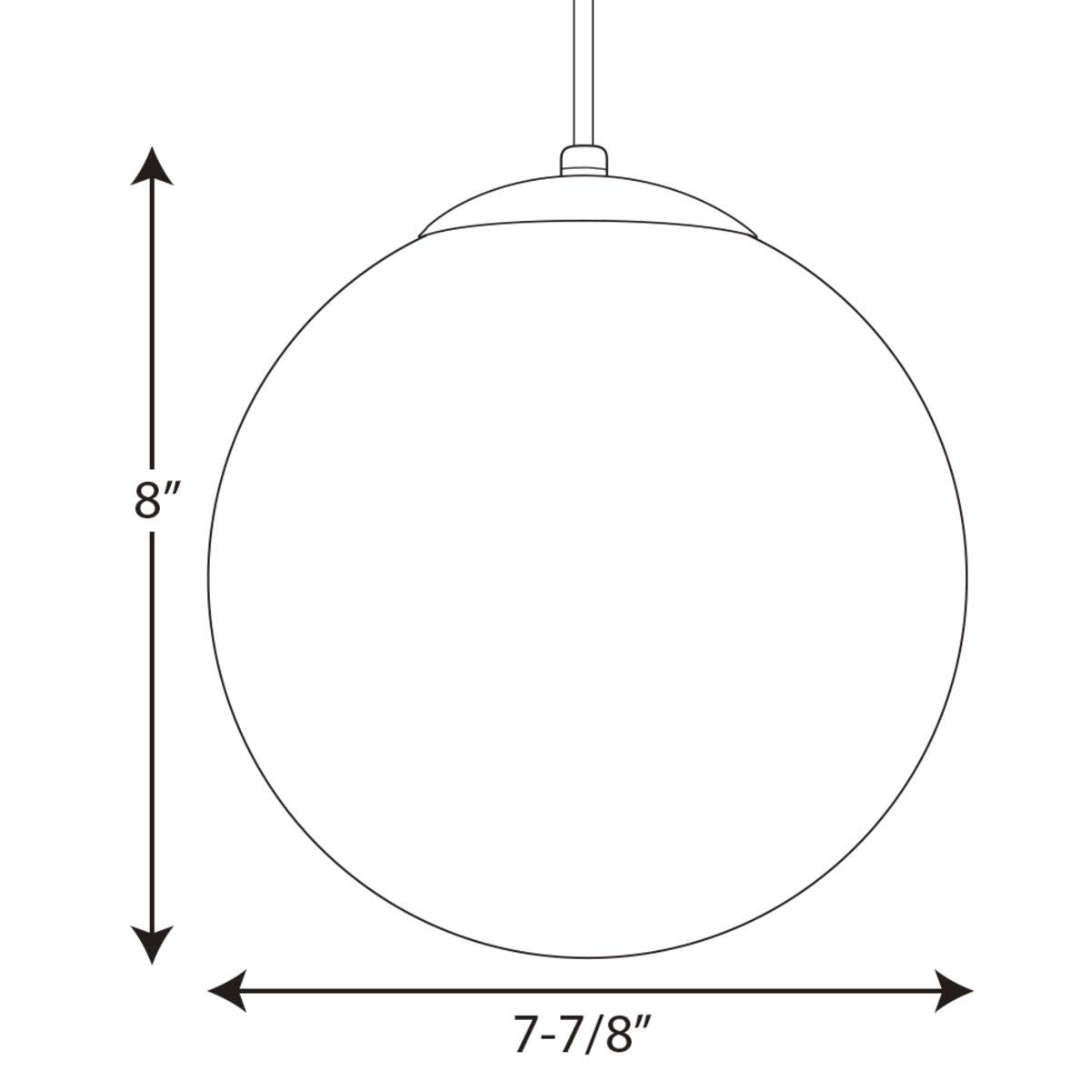 Progress Lighting P4401-29 Opal Cased Globes Provide Evenly Diffused Illumination White Cord, Canopy And Cap, Satin White 8-Inch