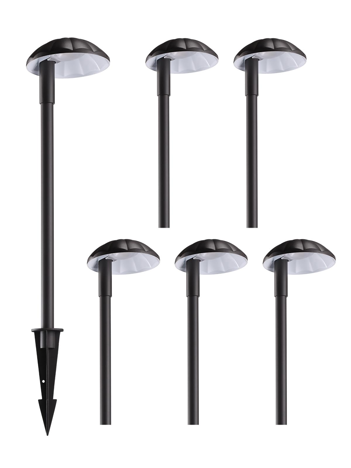 LEONLITE Low Voltage LED Pathway Lights, 5W 12V, 400LM, Aluminum, Warm White 3000K, Pack of 6, Model 61806,
