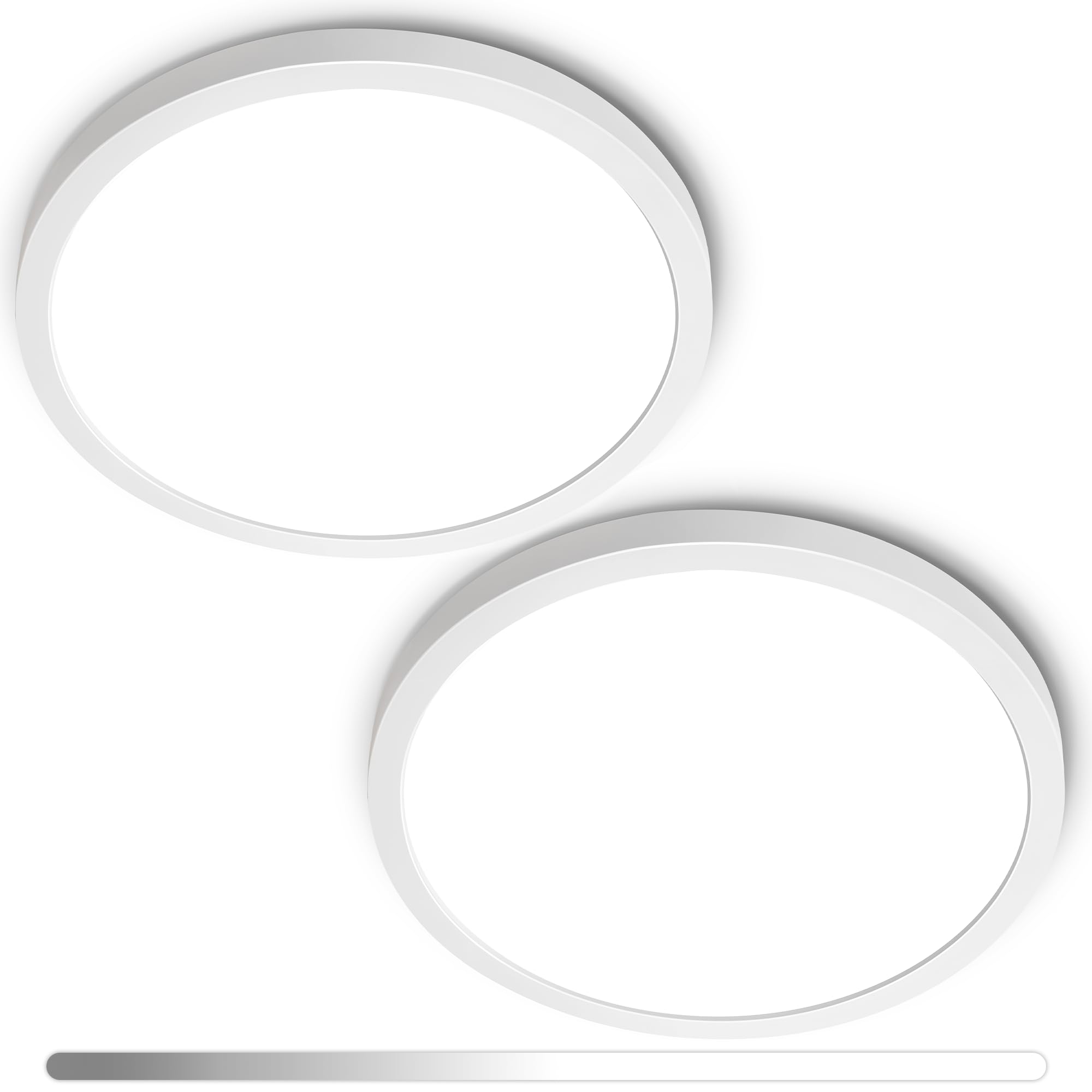 Sunrider 2-Pack Led Flush Mount Ceiling Light, 12 Inch 2400Lm, 5000K Daylight White, 24W Dimmable Modern Slim Round Flat Lights