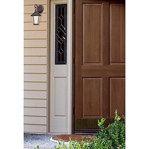 Westinghouse One-Light LED Outdoor Wall Fixture, Victorian Bronze Finish, Amber Frosted Glass, Model 6204100